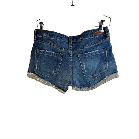 Blank NYC Women's The Fulton Dress Down Party Distressed Cuffed Shorts Size 26 - Picture 8 of 13